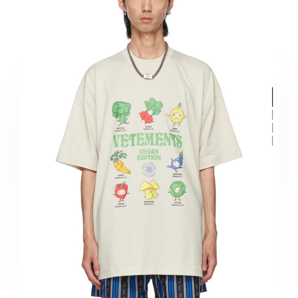 Vetements Off White Vegan Logo T Shirt